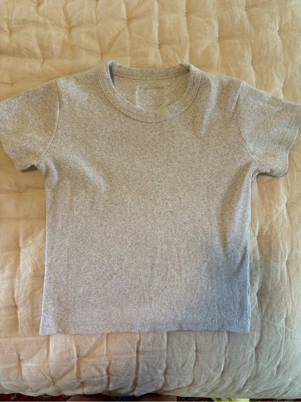 Daily Drills Heather Gray Short Sleeve Ribbed Tee